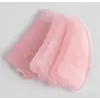 Piatra Gua Sha din Cuart roz pentru masaj - 9,8cm, model 5