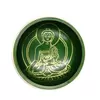 Bol tibetan cantator Nepal cu perna colorata - Buddha Medicine, 10cm, verde
