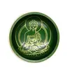 Bol tibetan cantator Nepal cu perna colorata - Buddha Medicine, 10cm, verde