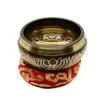 Bol tibetan cantator Nepal cu perna colorata - Dubla Dorje, 10cm, model 1