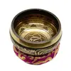 Bol tibetan cantator Nepal cu perna colorata - Silaba OM, 10cm
