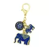 Breloc amuleta Feng Shui protectie anti-furt - Elefant si Rinocer albastru, 2021