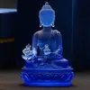 Statueta Feng Shui Buddha Medicine albastru, Liu Li, imagine 2
