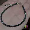 Bratara spinel negru discuri 3mm si argint 925