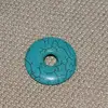 Pandantiv piatra pi donut turcoaz 30mm