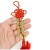 Amuleta canaf Feng Shui cu 5 monede I-Ching si nod mistic rosu, imagine 2