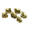 Set 6 Statuete Feng Shui Bivoli aurii cu Monede, Pepita, Ru Yi si Wu Lou - 3 cm, imagine 3