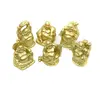 Set 6 Statuete Feng Shui Buddha aurii pentru prosperitate cu Pepita si Sac de Bani - 4,5cm, imagine 3