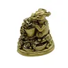 Statueta Feng Shui Bivol auriu cu pepita si broasca raioasa - 4,8 cm, imagine 2