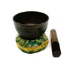 Bol tibetan cantator Nepal cu perna colorata - Silaba Aum (OM), 11cm, Dimensiune: 11cm