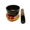 Bol tibetan cantator Nepal cu perna colorata - Silaba Aum (OM), 8cm, Dimensiune: 8cm