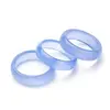 Inel circular din agat albastru 17-18mm