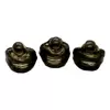 Set 3 Statuete Feng Shui Buddha Omerta in bronz - 6,5cm, imagine 2