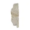 Statueta Feng Shui Cap Buddha din lemn, pentru perete, alb - 30cm, imagine 3