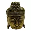 Statueta Feng Shui Cap Buddha din lemn, pentru perete, auriu - 30cm