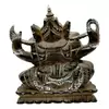 Statueta Feng Shui Ganesh din lemn, scluptat manual - 20cm, imagine 3