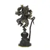 Statueta Feng Shui Ganesh pe cobra din bronz - 25cm