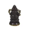 Statueta Feng Shui Ganesh pe lotus bronz - 11cm, imagine 3