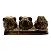 Statueta Feng Shui Maimute Omerta din lemn - 19cm, imagine 3