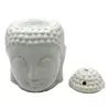 Vas aromaterapie din ceramica cu model Buddha, mare - alb, imagine 2