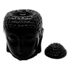 Vas aromaterapie din ceramica cu model Buddha, mare - negru, imagine 3