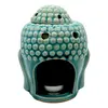 Vas aromaterapie din ceramica cu model Buddha, mare - turcoaz, imagine 3