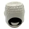 Vas aromaterapie din ceramica cu model Buddha, mic - alb, imagine 2