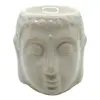 Vas aromaterapie din ceramica cu model Buddha, mic - alb