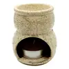 Vas aromaterapie din ceramica cu model Bufnita, mic - crem, imagine 2