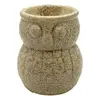 Vas aromaterapie din ceramica cu model Bufnita, mic - crem