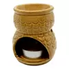 Vas aromaterapie din ceramica cu model Bufnita, mic - maro, imagine 2
