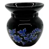 Vas aromaterapie din ceramica, vaza cu flori albastre