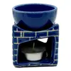 Vas aromaterapie din ceramica, zid albastru, imagine 2