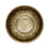 Bol tibetan cantator Nepal cu perna colorata - Nodul Mistic, 11,5cm