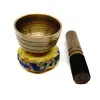 Bol tibetan cantator Nepal cu perna colorata - Ochii lui Buddha, 7cm