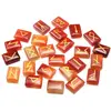 Set 25 rune gravate din carneol - dreptunghi