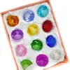 Set 12 cristale decorative din sticla K9, diamante, medii - 4cm, imagine 2