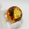 Cristal decorativ din sticla K9, diamant, mare - 6cm, amber, imagine 2