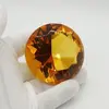 Cristal decorativ din sticla K9, diamant, mare - 6cm, amber, imagine 2