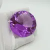 Cristal decorativ din sticla K9, diamant, mare - 6cm, mov, imagine 2