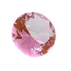 Cristal decorativ din sticla K9, diamant, mare - 6cm, roz