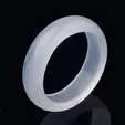Inel circular din agat transparent 17-18mm, imagine 3
