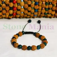 Bratara rudraksha 8mm si crisocola 6mm
