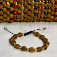 Bratara rudraksha 8mm si jasp dalmatian 4mm