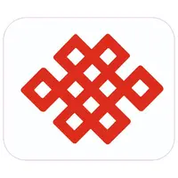 Abtibild sticker Feng Shui cu nod mistic rosu - 6cm