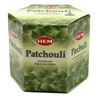 Conuri parfumate HEM Patchouli, backflow - 40 buc