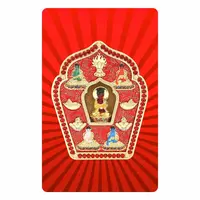 Card Feng Shui cu Buddha Medicine Amitabha Rosu Gau