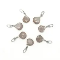 Pandantiv din piatra lunii maro fatetat cu argint 925, 10mm