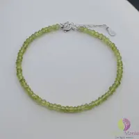 Bratara peridot discuri 3mm cu argint 925