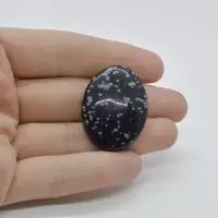 Cabochon Obsidian Fulg de nea 33x25x7mm C9